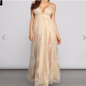 Size S. Windsor sequin maxi dress.